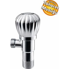 Mak-Su MK02 Çevirmeli Metal Taharet Musluğu Rezervuar Ara Musluk Wc Klozet Musluğu