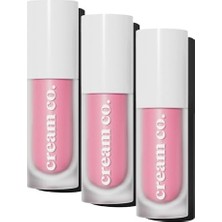 Cream Co. Allık Ruj Göz Farı Glow Tint Baby Pink, Nemlendirici Makyaj, 508 Pastel Pembe, Hyaluronik Asit Peptit (3 Paketi)