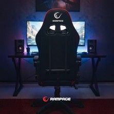 MC-6655B Oyuncu Koltuğu Siyah Gri, Ergonomik Gaming Chair, Ayarlanabilir Sırt ve Yükseklik, Geriye Yatabilen, Konforlu, Boyun ve Bel Destekli Yastıklar, Yüksek Kalite Kumaş