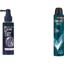 Clear Men Scalp Pro Saç Dökülmesine Karşı Güçlendirici Serum 70 Ml(1) Rexona Men Erkek Sprey Deodorant Xtra 72 Saat Kesintisiz Üstün Koruma 200 Ml(1)
