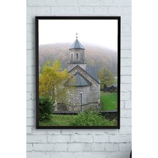 (PSTER12080) Manastır Kutsal Mekan Çerçeveli Tablo 2 (40X50CM)