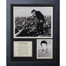 Efsanevi Ölüm Asla Presley Live Çerçeveli Fotoğraf Kolajı, 11 x 35,6 cm