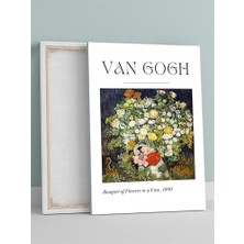 , Bouquet Of Flowers In A Vase, Vazo Içinde Çiçekler Sanatsal Kanvas Tablo - Tuval Tablo