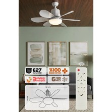 Yeni 2ın1 Goes LED Işık ve Fan Sessiz 3 Renk Modu ve 3 Hız Modu Kumandalı Tavan Vantilatörü