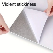 Hereveoyuncak Beyaz Mermer Desenli Alüminyum Plastik Duvar Sticker (30X30)