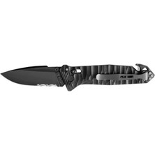 Tb Outdoor Cac S200 Pa6 Saplı Tırtıklı Çakı (Siyah)
