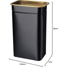 Blomnıng 11X7X20 cm Kalay Kaplama Çelik Kapaklı Kahve Çay Kurabiye Kuru Gıda Saklama Kutusu