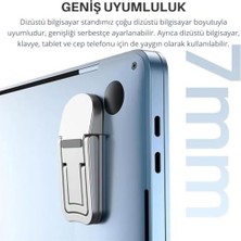 2 Adet Yapışkanlı Katlanılabilir 2 Kademe Yükseklik Ayarlı Laptop Standı Laptop Stand Ayağı