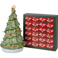 Villeroy ve Boch Christmas Toy's Memory Takvimi Seti, 26 Parça, Sert Porselenden 24 Porselen Figürlü Takvimi, Ağaç Dahil