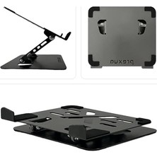Prexua Flexer Ayarlanabilir Ergonomik Laptop Standı - Tablet Standı - Metal - Siyah - FLX2320BL (Siyah)