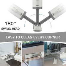 Mikrofiber Bezli El Mopu, Kendinden Sıkmalı Temizlik Aparatı, 180° Döner Başlık, Kolay Sıkma Mekanizması, Yıkanabilir Bezli, Yer Cam Mutfak Banyo Için Pratik Temizlik Mopu