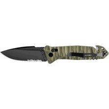 Tb Outdoor Cac G10 Saplı Tirbüşonlu Tırtıklı Çakı (Yeşil)