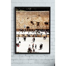 (PSTER9748) Ağlama Duvarı Kutsal Mekan Çerçeveli Tablo (50X70CM)