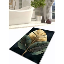 Ardizayn Yaprak - Kaymaz, Pamuk Dokuma Taban (80x120 cm) Banyo Halısı
