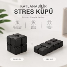 Luvena Katlanabilir Stres Küpü Fidget Cube Anti Stres Oyuncağı Masaüstü Odaklanma Küpü Anksiyete Rahatlatıcı El Oyuncağı