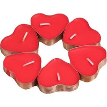 Bliss Store -Kırmızı Kalpli 25 Adet Tea Lights Mum
