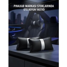 Çınarrium Tüm Araçlar Için Üniversal 2’li Oto Koltuk Boyun Yastığı Beyaz Şeritli Konforlu ve Şık