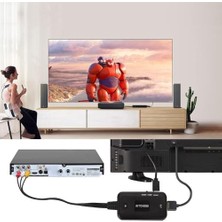 Bliss Store Rca - HDMI Dönüştürücü, Av'den Hdmı'a Dönüştürücü, Rca Kablosu ve HDMI Kablosu ile Birlikte, Pal ve Ntsc Desteği, Kompozit Video Ses Dönüştürücü Adaptör, Oyun Konsolları ve Tv'ler Için
