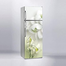 Bliss Store Buzdolabı Kaplama Dolap Kaplama Etiketi 3D Yeşil Lale