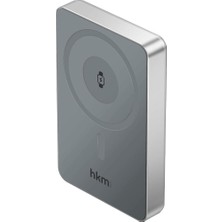 Bliss Store Mag Pro 10.000 Mah 20W, Magsafe ve Saat Uyumlu Manyetik Kablosuz Powerbank, Gümüş Renk