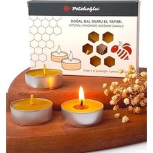 Bliss Store 12 Adet (6'sı Sarma) Bal Mumu Mum Tealight Doğal Petek Mum Beeswax Candle