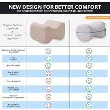 Bliss Store Whiteblanco Ortopedik Bacak Arası Yan Yatış Yastığı Ergonomik Uyku Minderi