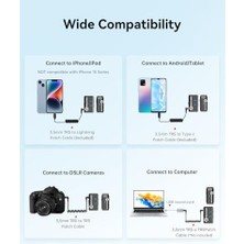 Bliss Store Lark M1 Kablosuz Yaka Mikrofonu, Aktif Gürültü Azaltma, 200 M Menzil, 8 Saat Pil Ömrü, Ultra Mini Taşınabilir, Kablosuz Takmalı Mikrofon, Kamera,, Pc Için (Siyah)