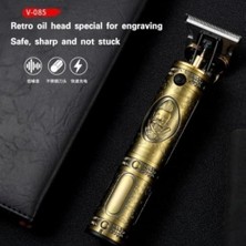 Bliss Store Tıraş Makinesi Professional Saç Sakal, 1500MAH USB Şarjlı, Altın Rengi Metal Kaplama, 300 Dakika Çalışma,3 Başlıklı Saç ve Sakal Düzeltici Cilt Koruması, Sarjlı Uzun Kullanım (Garantili)
