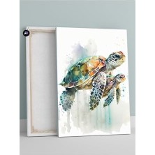 Bliss Store (PSTER2103) Caretta Kaplumbağaları Hayvan Kanvas Tablo 50 x 70
