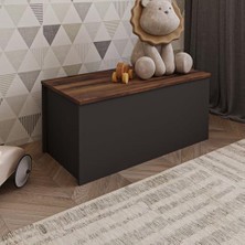 Bliss Store Florya Çok Amaçlı Oyuncak ve Depolama Sandığı - ve Beyaz - 90 Cm,