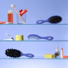 Bliss Store Wet Brush Tedavi Fırçası - Mor, Özel Bakım - Tüm Saç Tipleri - Spa Tedavisi Dökülmeyi ve Kırılmayı Azaltmaya Yardımcı Olur - Erkekler, Kadınlar, Erkek ve Kız Çocukları Için Ağrısız Tarak