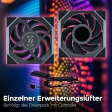 Bliss Store Li Unı Fan Reverse Sl Wıreless LCD 1X120MM Siyah Kasa Fanı (G99.12RSLLCD1W1B.00)
