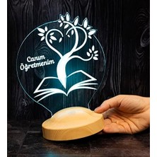 Bliss Store Canım Öğretmenim 3D LED Lamba - Öğretmene Kişiye Özel, Mezuniyet ve Öğretmenler Günü Için Hediye Fikri