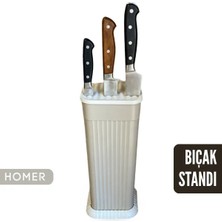 Homer Universal Bıçak Standı ve Organizeri - Yıkanabilir Izgaralı Tezgah Üstü Bıçaklık (Tüm Bıçaklara Uygun)