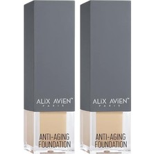 Bliss Store Yaşlanma Karşıtı Vitamin Içeren Nemlendirici SPF15+ Fondöten - Anti Aging Foundation 508 Sable Sand (2 Paketi)
