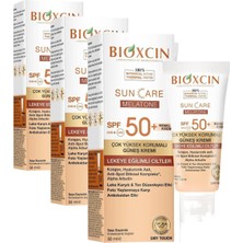 Bliss Store Sun Care Lekeye Eğilimli Ciltler Için Çok Yüksek Korumalı Renkli Güneş Kremi 50 Spf - Leke Tinted 50 ml (3 Paketi)