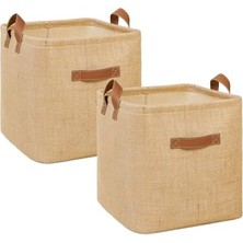Bliss Store Ocean Textie 2'li Jüt Sepet Set 30 x 30 x 30 cm