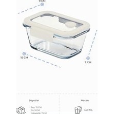 Bliss Store Fika Glace Vakumlu Cam Saklama Kabı 460 ml Bej
