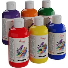 Bliss Store Ara Renkler Akrilik Boya 6'lı Set 6X250 gr