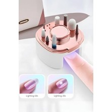 Bliss Store Yeni Nesil 9 Parça Şarjlı Tırnak Seti USB Şarjlı Törpü Seti Uv LED Lamba Profesyonel Manikür Seti Pro