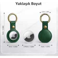 Bliss Store Airtag Deri Anahtarlık, Haiki Gerçek Deri, Anahtarlık Deri