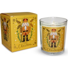 Bliss Store – Kurşun Asker (Nutcracker) Tasarımlı Mum, Sarı Renk Temalı, 135 G Doğal Bio, 40 Saat Yanma Süresi, Cam Kavanoz, Şık Bristol Kutulu, Yılbaşı Koleksiyonu Hazır Hediye