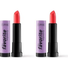 Bliss Store Callista Lips Favorite Longwearing Lipstick Kalıcı Ruj 304 Tangerino, Pembe 2li Paket