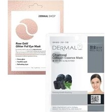 Bliss Store Dermal 3 Katmanlı Rose Göz Maskesi ve Arındırıcı ve Pürüzsüzleştirici Kömür Özlü Kolajen Maske Seti