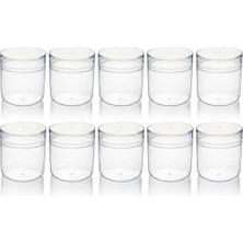 Bliss Store 6 Adet Kapaklı Magnolia Tiramisu Kabı Şeffaf Mika Tatlı Kabı Buzdolabına Uygun Tekrar Kullanılabilir Saklama Kabı (6, Yuvarla Ka)