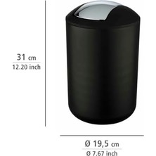 Bliss Store L Siyah Sallanan Kapaklı Kova 6,5 L