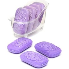 Bliss Store Dekoratif Küvetli Mor Sabun Banyo Seti