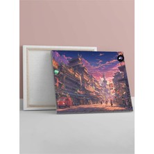 Bliss Store (PSTER703) Şehri Manga Kanvas Tablo 50 x 70