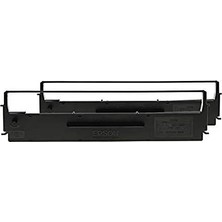 Bliss Store Epson C13S015614 LX300 Yazıcı Renk Şeridi-2 Pack, Siyah/naylon