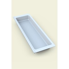 Bliss Store Mutfak Çekmece Içi Tek Bölmeli Kepçelik-Kaşıklık Beyaz 16CMX48CM(BOYDAN 4cm Kesilebilir)